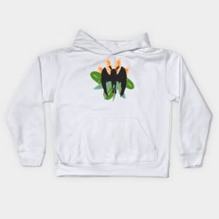 Tropical Mothman Pattern Kids Hoodie